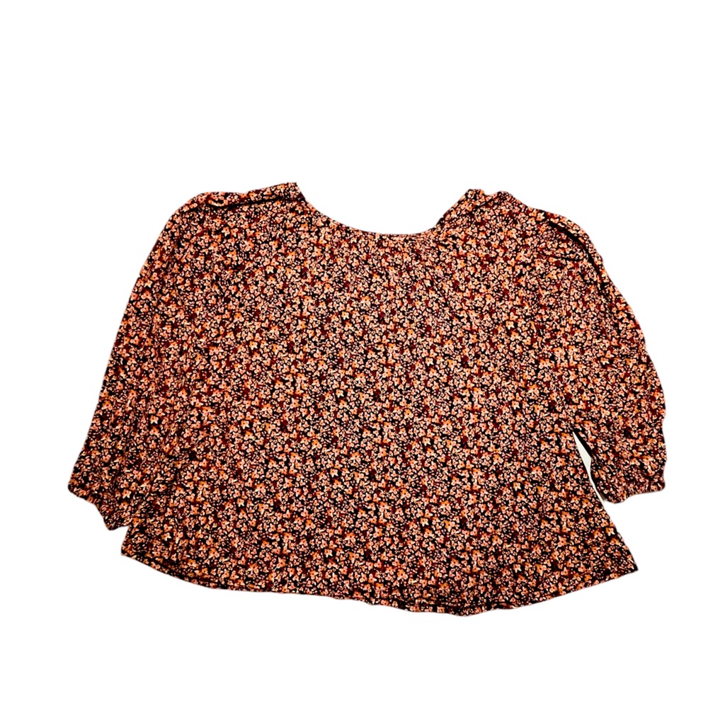 Ava & Viv floral peasant blouse size 2X